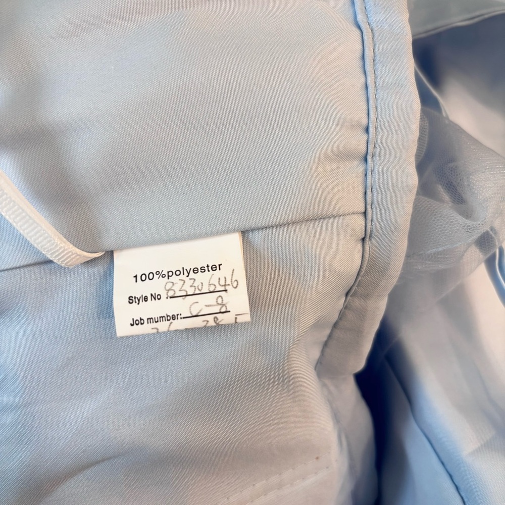NEW Tulle Maternity Dress for Photoshoot Bridal Robe Light Blue NWOT Size L - Picture 11 of 14
